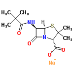 4-Thia-1-azabicyclo(3.2.0)heptane-2-carboxylic acid, 3,3-dimethyl-6-((2,2-dimethyl-1-oxopropyl)amino)-7-oxo-, monosodium salt